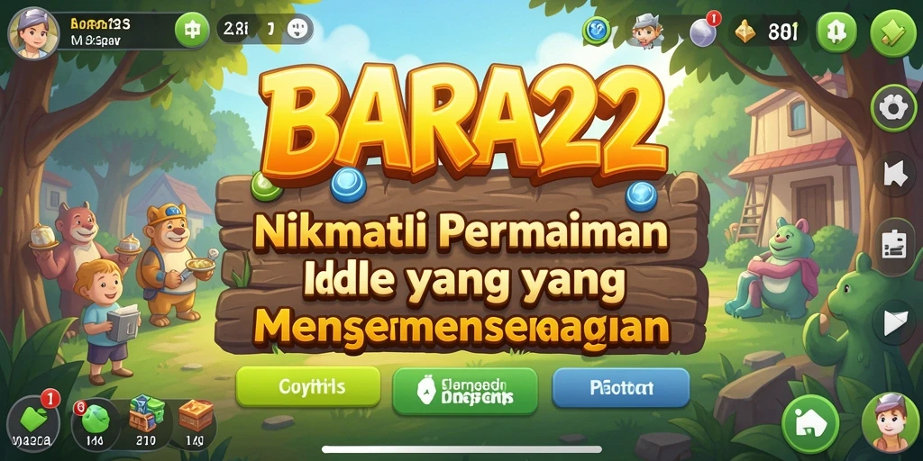 Tangkapan layar utama BARA22 menampilkan mekanika gameplay Idle yang menarik.