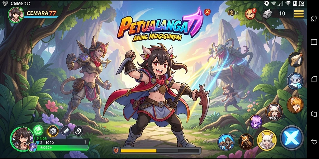 Screenshot dari gameplay CEMARA77 yang menakjubkan dan penuh aksi.