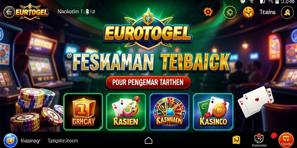 Tampilan gameplay EUROTOGEL dengan berbagai pilihan permainan Kasino yang menarik.