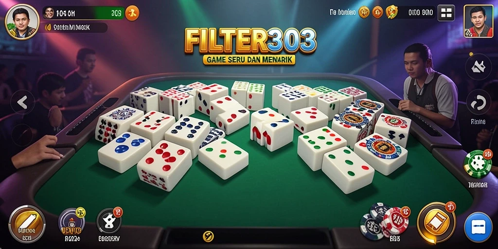 Tampilan gameplay seru dari <strong>FILTER303</strong> dengan berbagai mode permainan Domino.