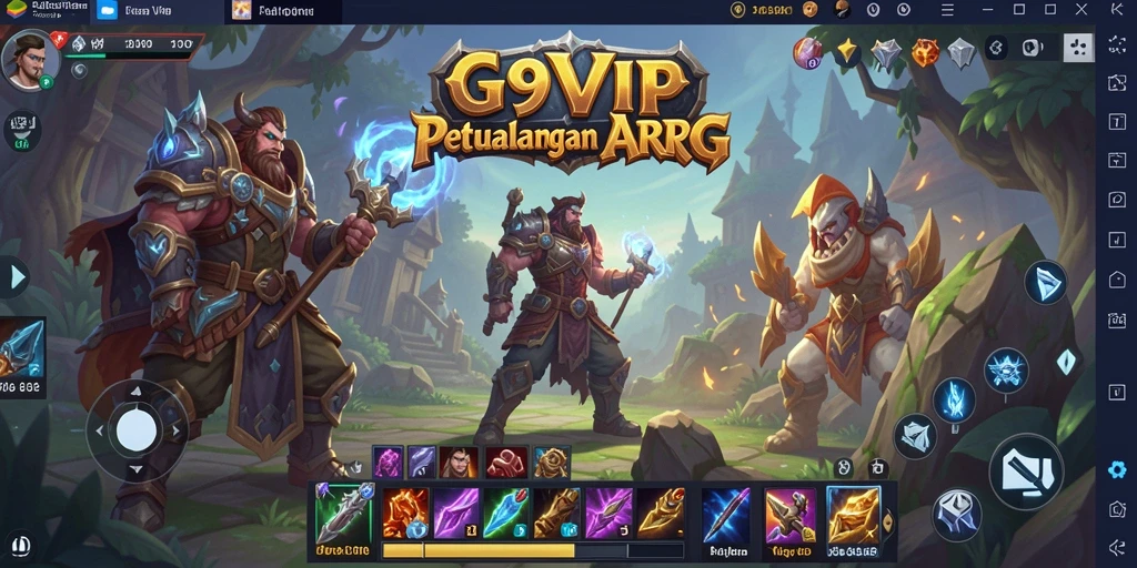 Tampilan memukau dari pertempuran dalam G9VIP di dunia ARPG.