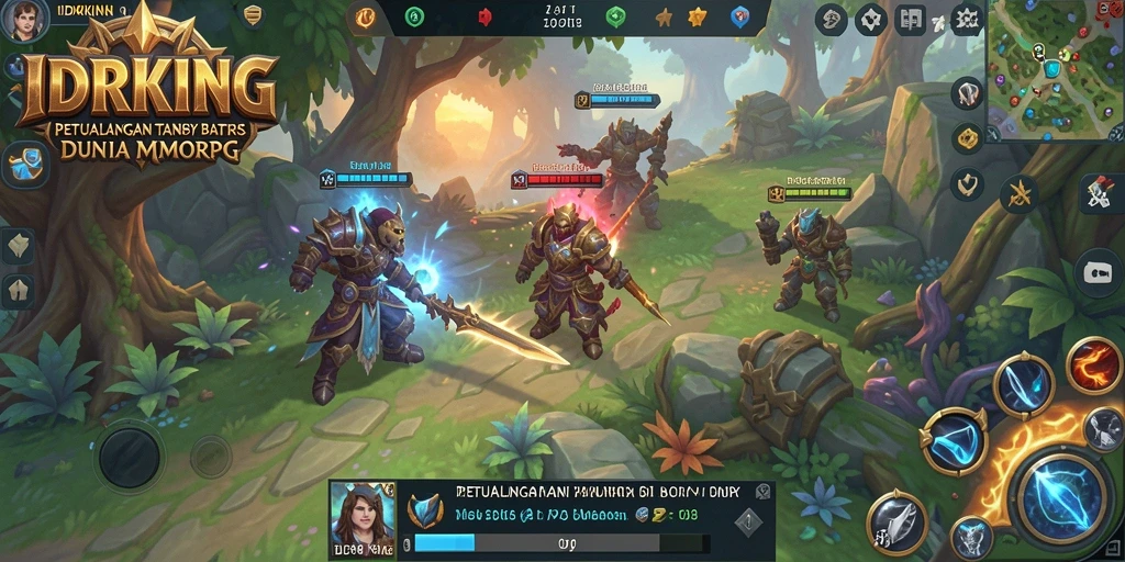 Tangkapan layar gameplay IDRKING yang menampilkan aksi petualangan seru di dunia MMORPG.