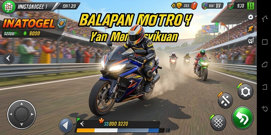 Gameplay seru balapan motor di INATOGEL dengan grafik menawan.
