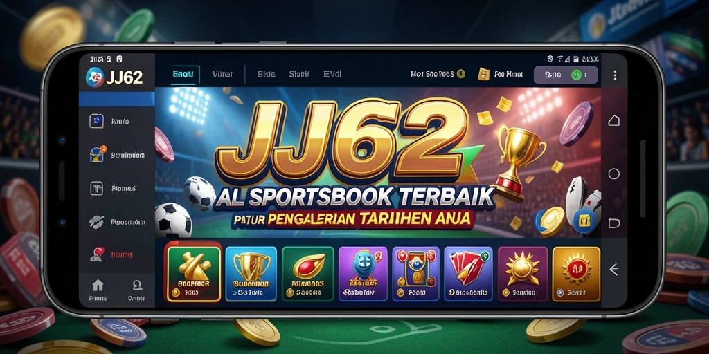 Tampilan antarmuka pengguna JJ62 yang memukau saat bermain Sportsbook.