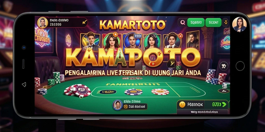 Screenshot gameplay Live Casino KAMARTOTO menampilkan dealer langsung dan pengalaman bermain nyata.