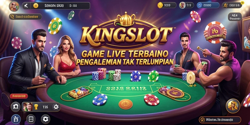 Screenshot KINGSLOT menampilkan gameplay Live Casino yang menarik dan interaktif.