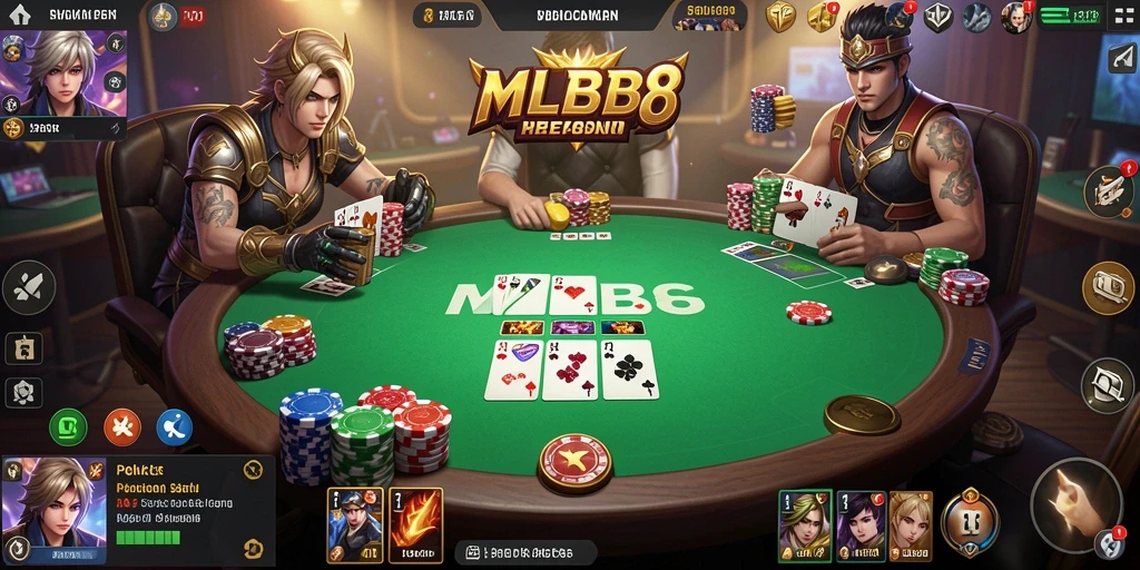 Tampilan gameplay menarik dari MLBB8 saat bermain poker.