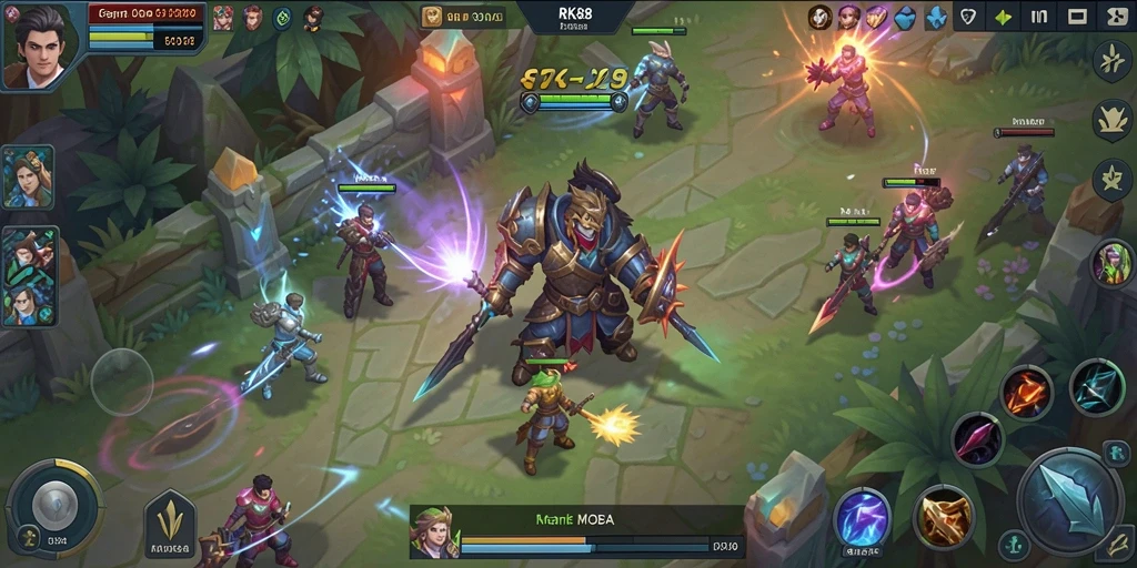 Tampilan gameplay seru dan mendebarkan dalam RK88.