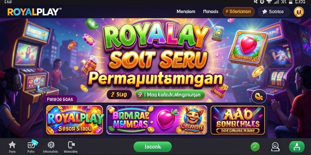 Tampilan screenshot dari gameplay seru ROYALPLAY yang penuh warna.