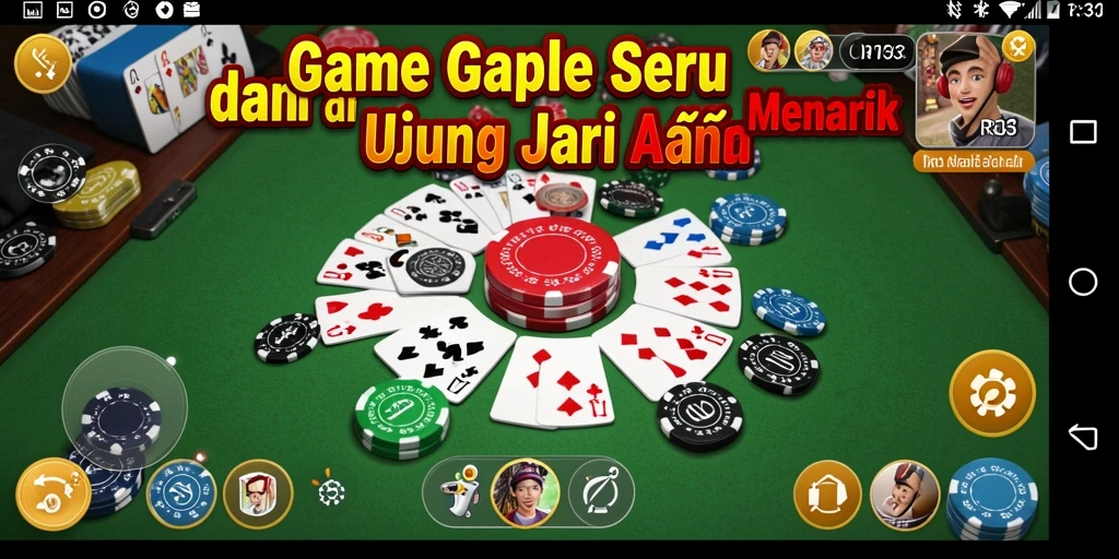 Screenshot gameplay Gaple RR33 yang penuh tantangan.