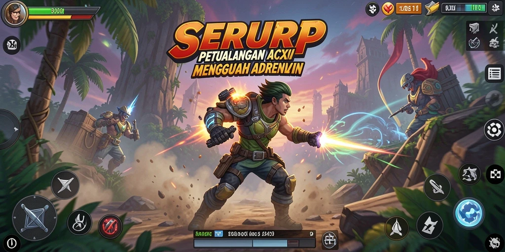 Screenshot SERURP menampilkan aksi pertempuran yang mendebarkan.