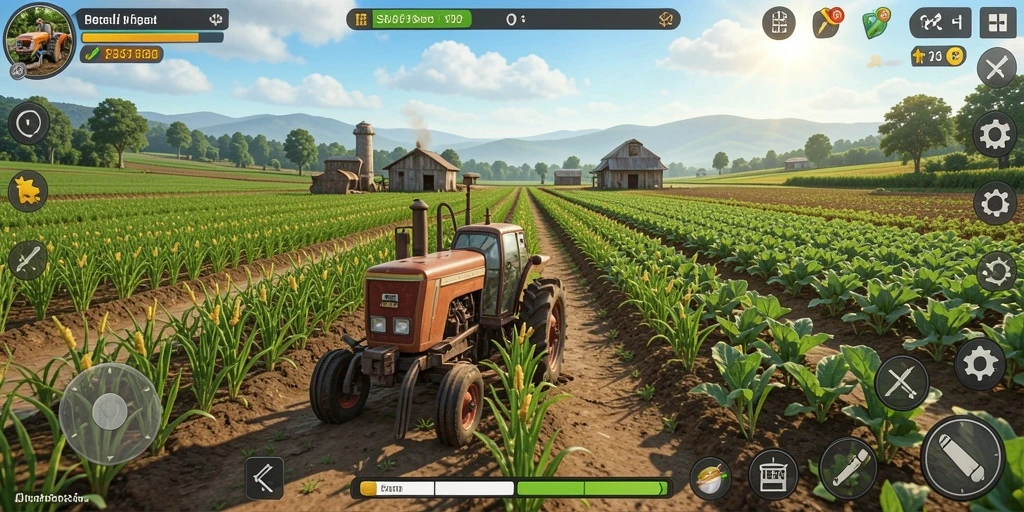 Tampilan menarik dari gameplay pertanian di SVIP5.
