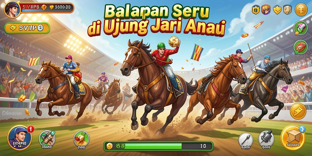 Screenshot menunjukkan balapan intens di lintasan yang menantang.