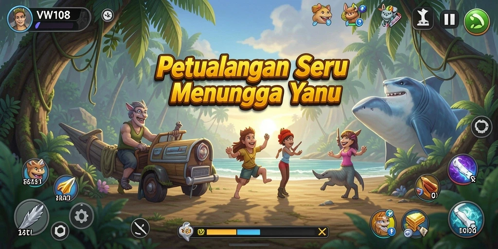 Tampilan gameplay VW108 menampilkan aksi petualangan yang seru.