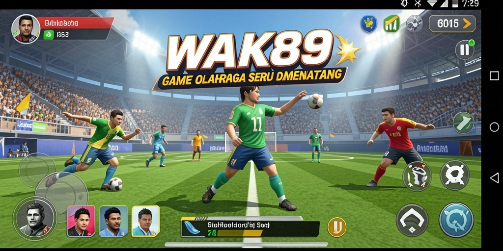 Tampilan gameplay seru dari WAK89 dengan aksi olahraga yang mendebarkan.